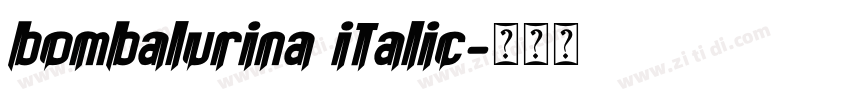 bombalurina italic字体转换